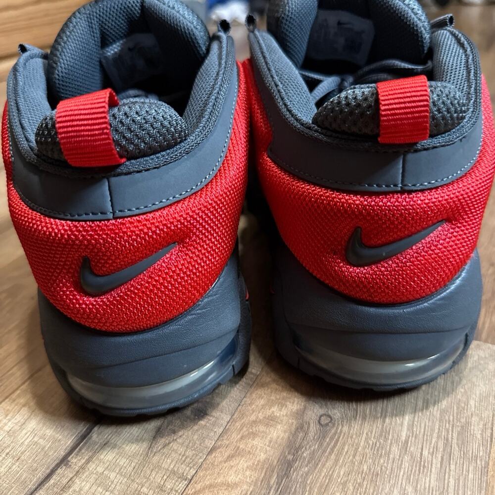 Nike Air More Uptempo Low Dark Grey Light Crimson - Picture 4 of 9